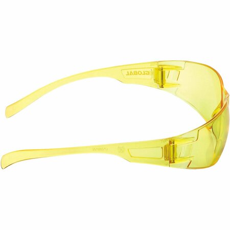 Global Industrial Frameless Safety Glasses, Scratch Resistant, Amber Lens 708119AM